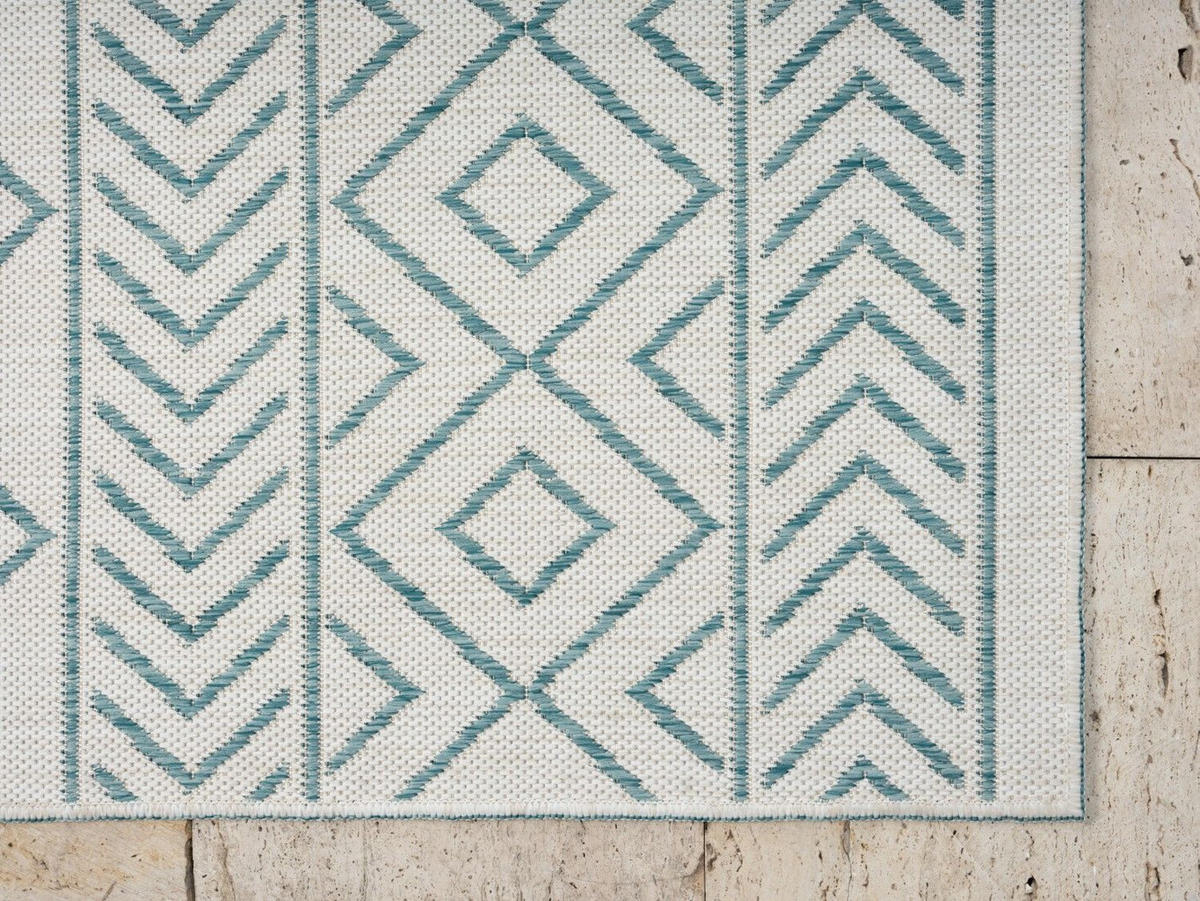 OUTDOORTEPPICH Juniper Blaugrau,Petrol,Hellgrau 80/150 cm - Blaugrau, Textil (80/150cm) - My-Rug