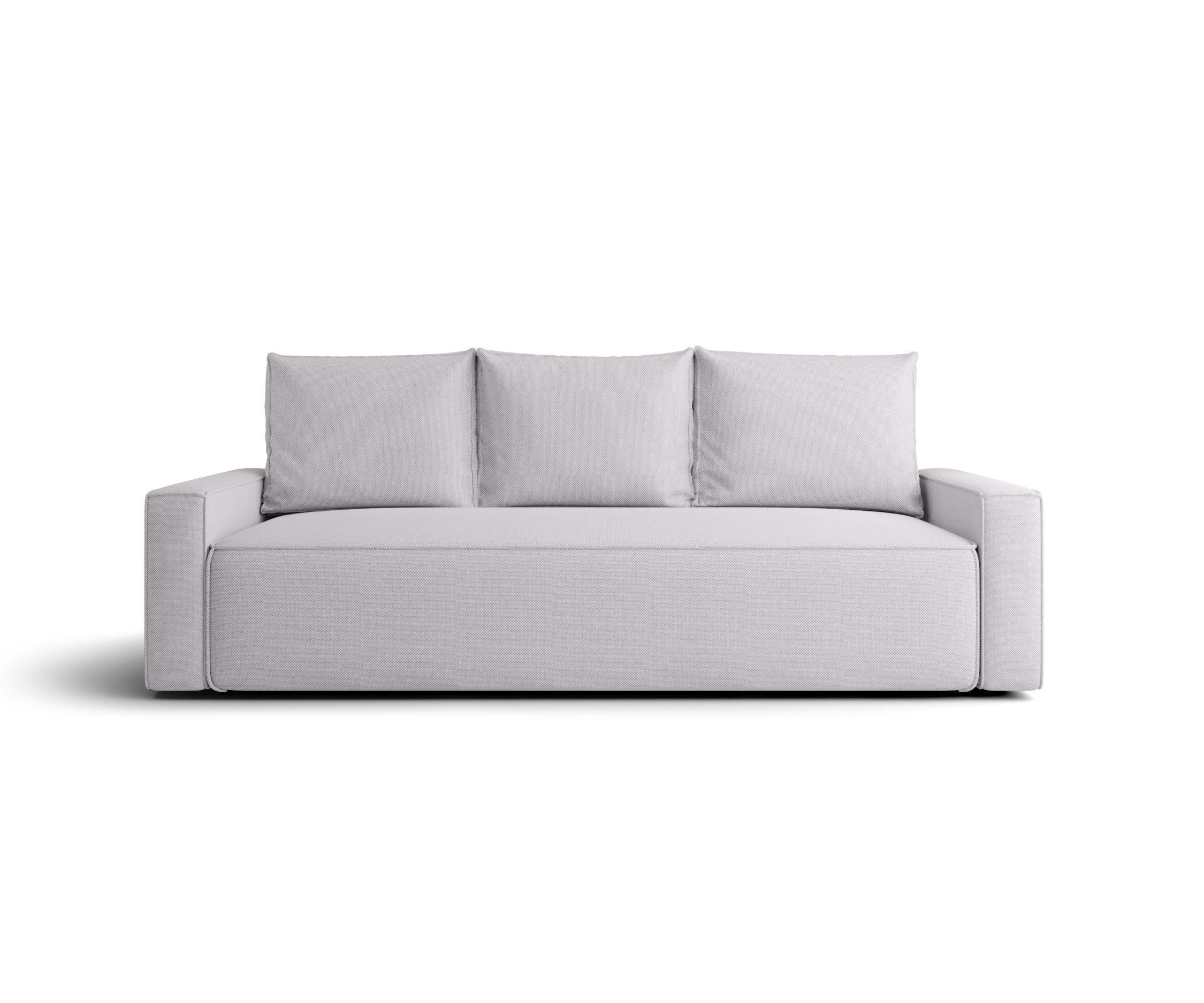 SOFA mit Schlaffunktion SAVIO Curio 80 - Hellgrau, Textil (232/90/90cm) - Bedante