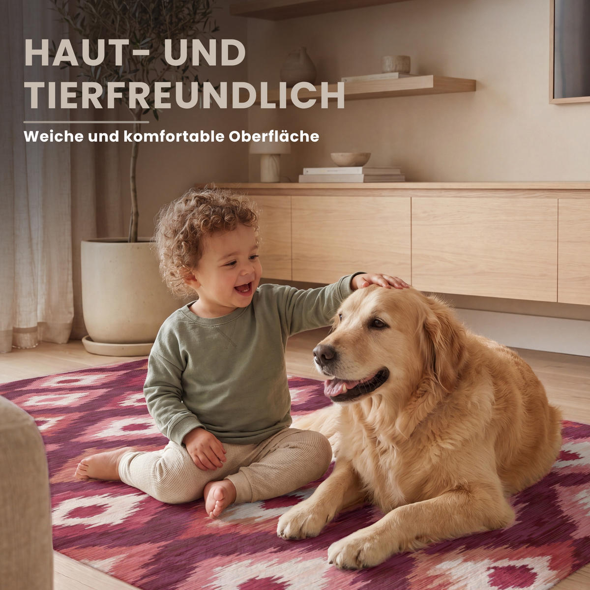 TEPPICH - Diamantformen - Rosa - Muster - Textur - 120x80 cm - Bordeaux, Kunststoff/Textil (120/0.4cm) - OnlyWow