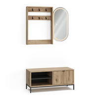 GARDEROBE Eliza Viking Oak 100 x 45 cm Set, 3 Teile - Eichefarben, Holzwerkstoff (100/45/40cm) - Vicco