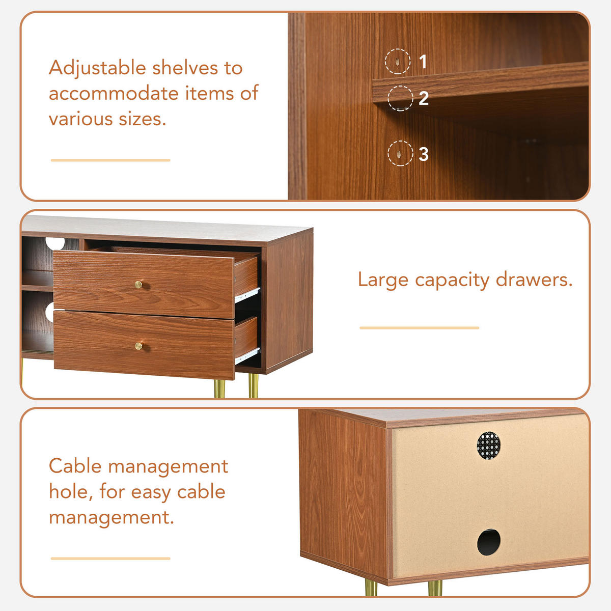 TV-SCHRANK in Walnuss mit Schiebetüren in Rattan-Optik 160/40/60 cm - Walnussfarben, Holzwerkstoff (160/60/40cm) - Redom