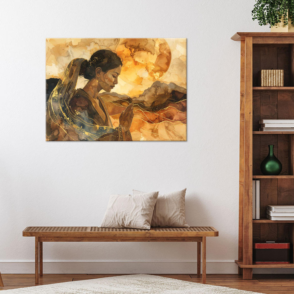 LEINWANDBILD Menschen & Charaktere 60x40cm - Beige, Textil (60/40cm) - Feeby