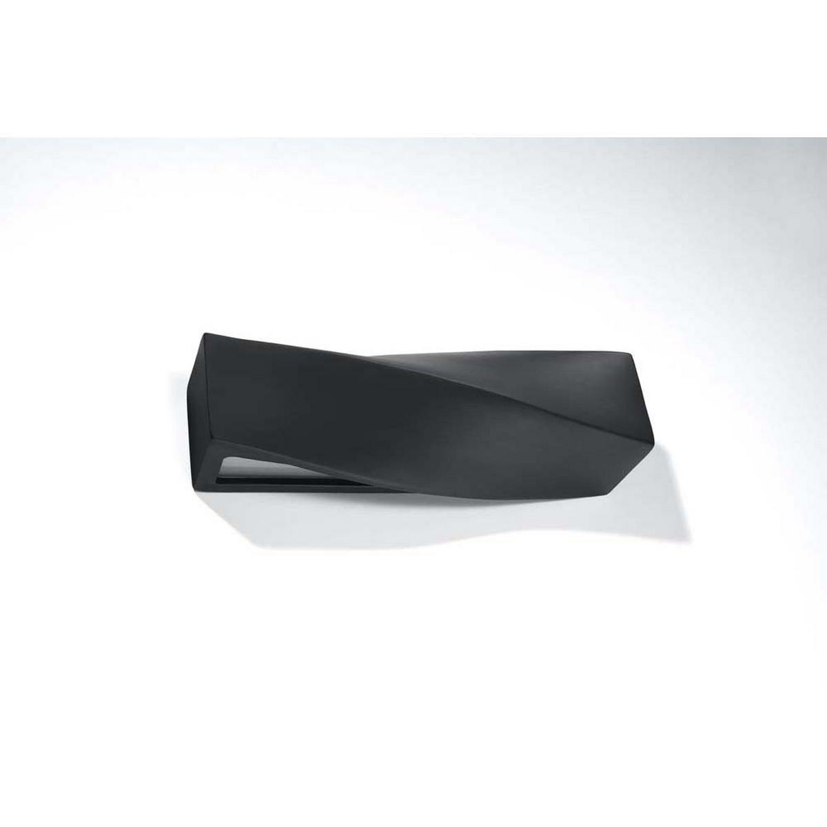 WANDLEUCHTE Glas Schwarz Keramik - Schwarz, Glas (42/11/11cm)