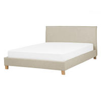 POLSTERBETT mit Lattenrost 140x200 cm Beige Sennez - Beige, Textil (140/200cm) - Beliani