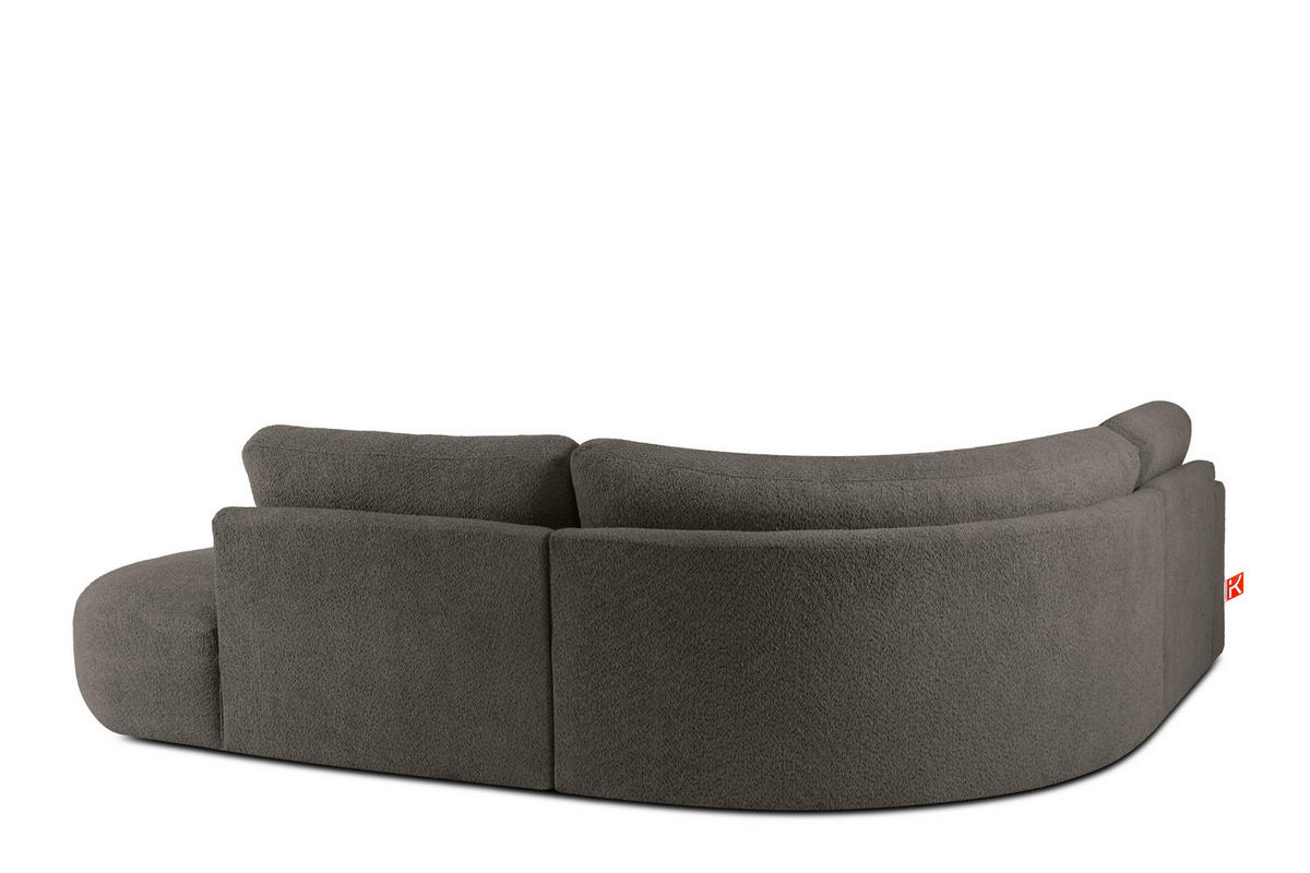 ECKSOFA RECHTS ZUCCO, Dunkelbraun - Dunkelbraun, Holz/Holzwerkstoff (224/293cm) - KONSIMO®