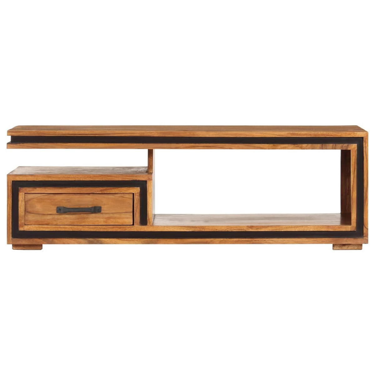 COUCHTISCH Massivholz Akazie 100x45x33 cm - Braun, Holz (100/45/33cm) - furnicato