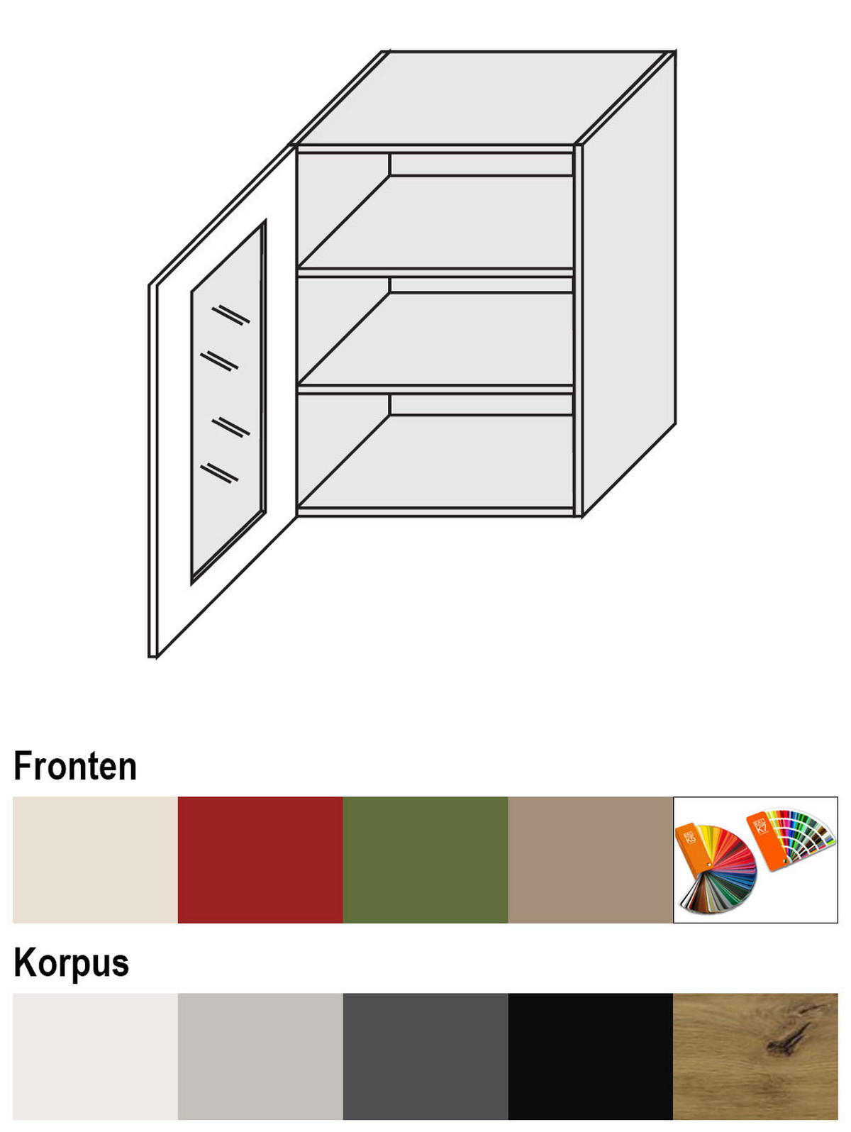 KÜCHENHÄNGESCHRANK Brerra W2S/60 Eiche Artisan / RAL 1019 graubeige Matt 60 / 32,5 / 72cm - Graubraun/Eiche Artisan, Holz/Holzwerkstoff (60/72/32.5cm) - Feldmann-Wohnen