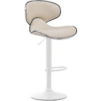 BARHOCKER Lederlook creme - Creme/Weiß, Textil/Metall (46/88/49cm) - CLP