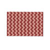 FUSSMATTE Zickzack - Streifen - Muster - Rot 60x40 cm - Bordeaux, Kunststoff (60/0.4cm) - MuchoWow