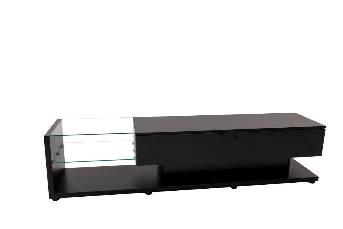 TV-BOARD Schwarz 170/36/38 cm mit LED-Beleuchtung - Schwarz, Holzwerkstoff (170/38/36cm) - PANGIVO