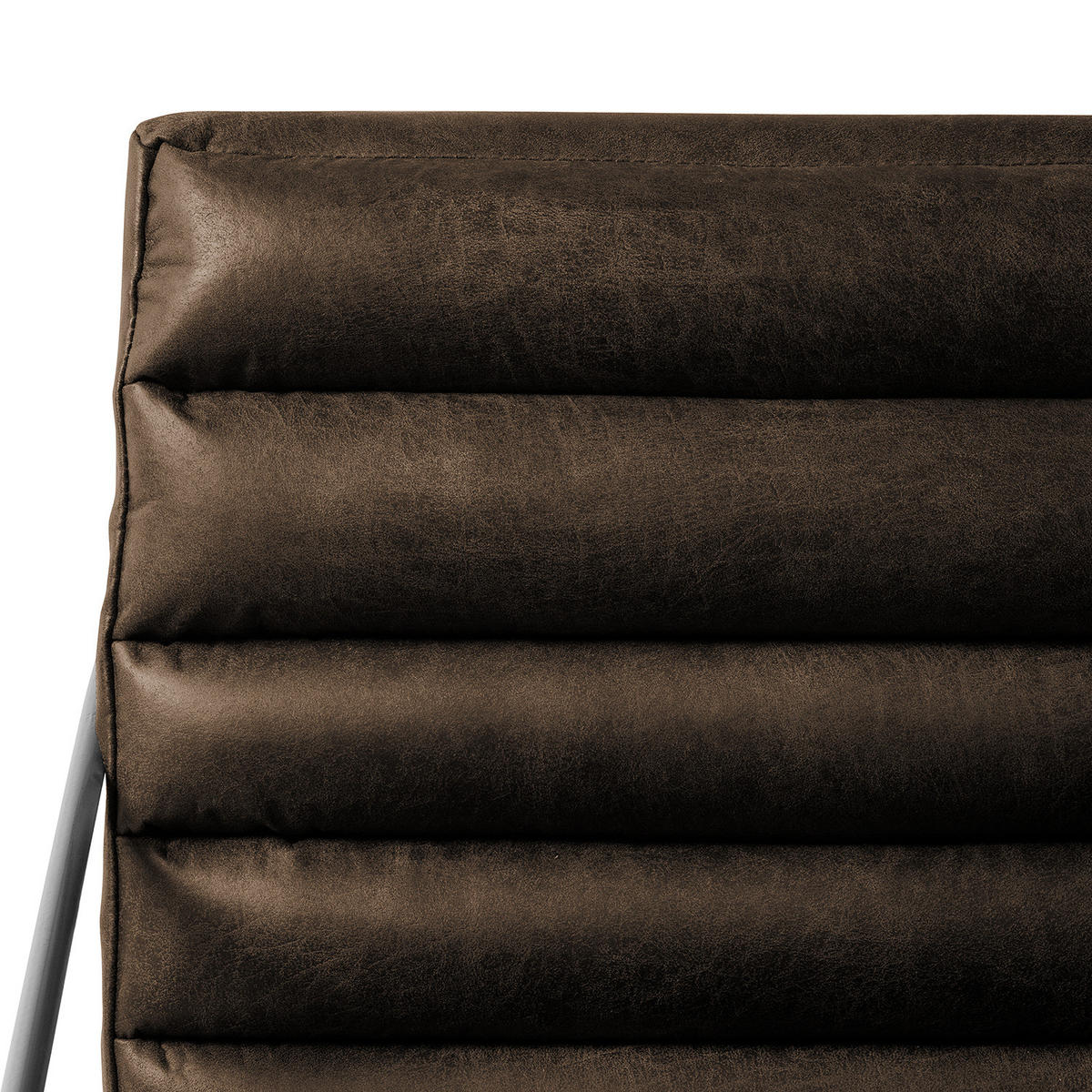 SESSEL - Antiklederlook - Graubraun, Textil (63/71/78cm) - home24