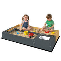 SANDKASTEN DE-10549 2-teilig mit Sitzbank, Stauraum & Herd Gelb - Gelb, Metall (150/90/19.5cm) - ComfortXL