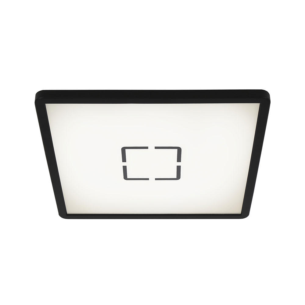 LED DECKENLEUCHTE Schwarz Backlight - Schwarz, Kunststoff (29.3/29.3/2.8cm) - Briloner