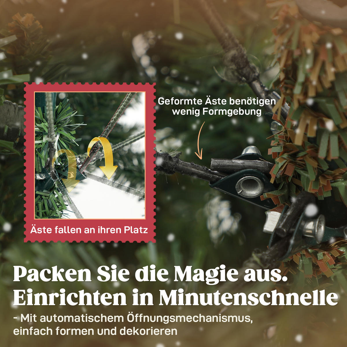 WEIHNACHTSBAUM künstlich 180 cm Christbaum mit dichten Zweigen Grün - Grün, Kunststoff (180cm) - HOMCOM