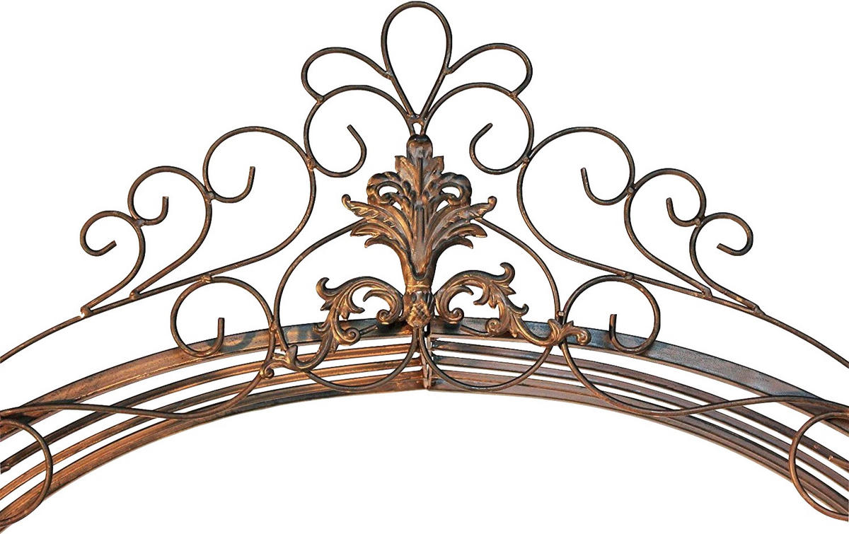 ROSENBOGEN mit Tür aus Metall Braun 120853 - Braun, Metall (190/265/36cm) - DanDiBo