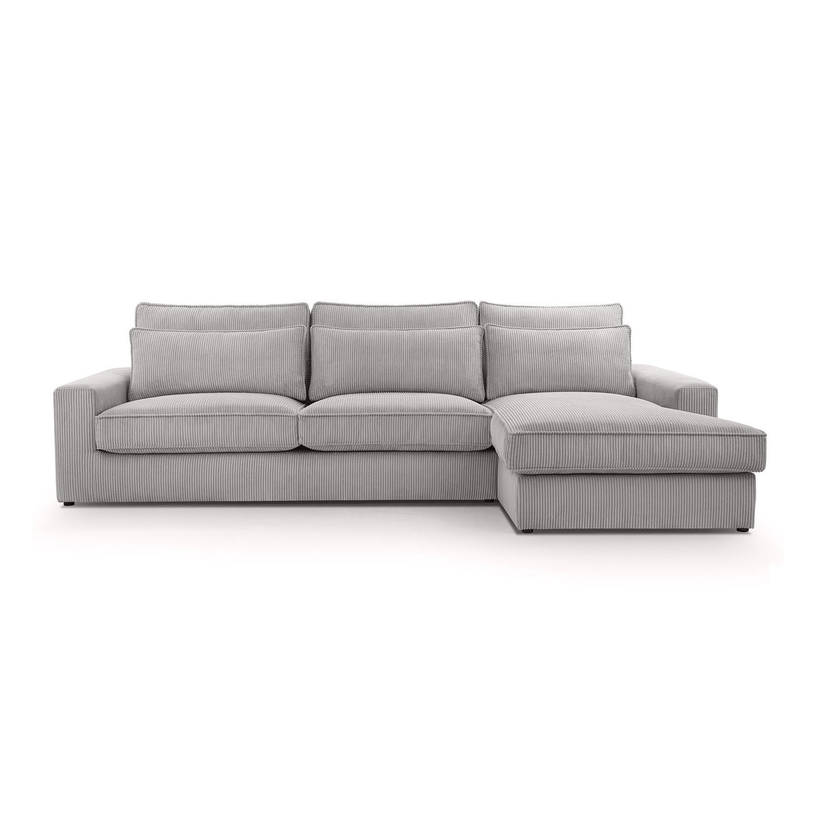 ECKSOFA 4 Sitzer Medan Mini, Grau - Grau, Textil (276/176cm) - Fedve