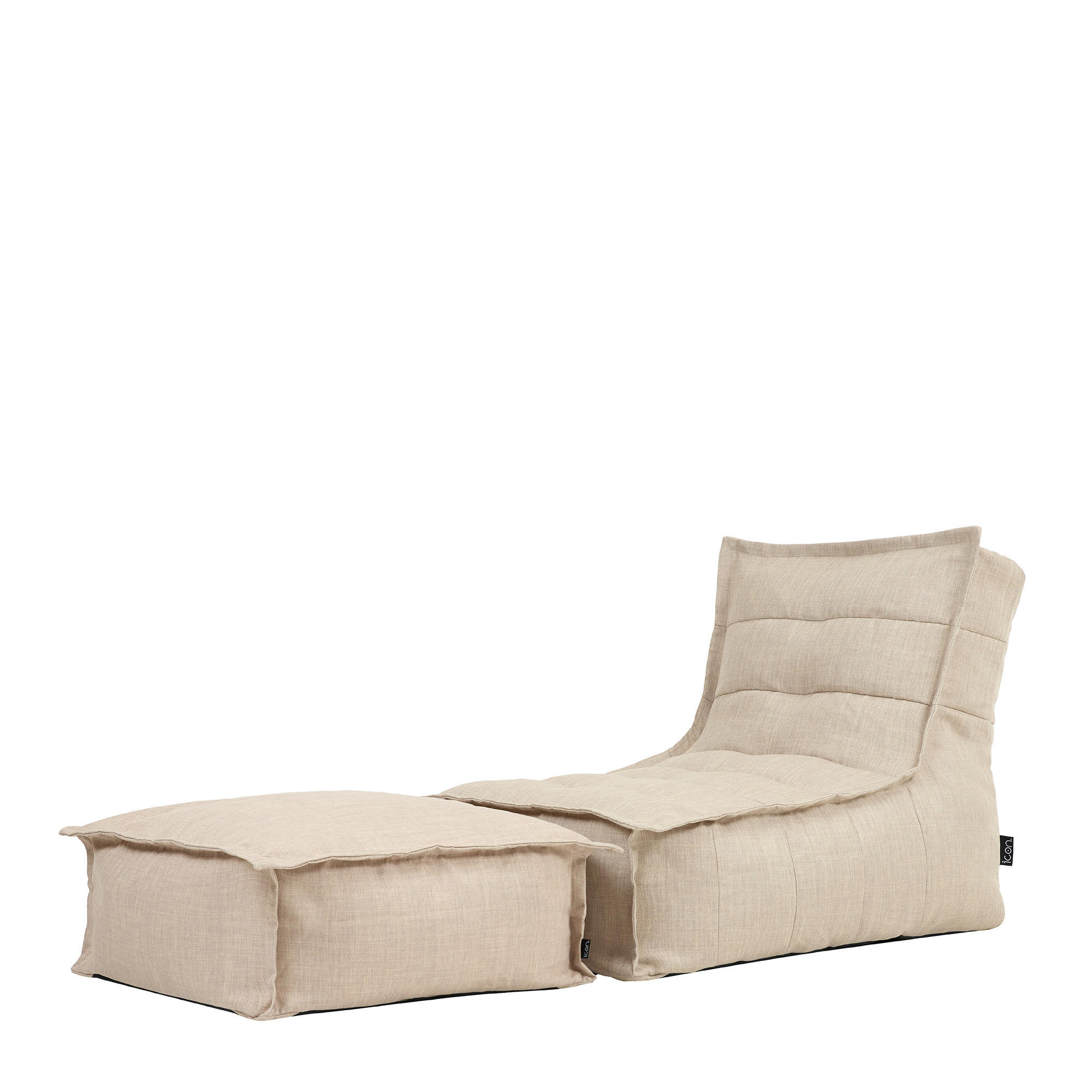 OUTDOORSITZSACK Skandi mit Hocker - Beige, Kunststoff/Textil (75/75/96cm) - icon