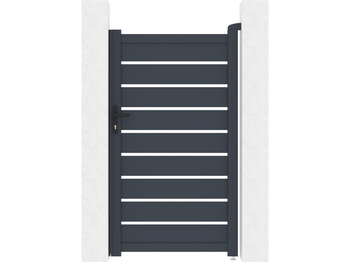 TOR bastien Anthrazit - Grau, Metall (100/176/176cm) - Habitat Garten