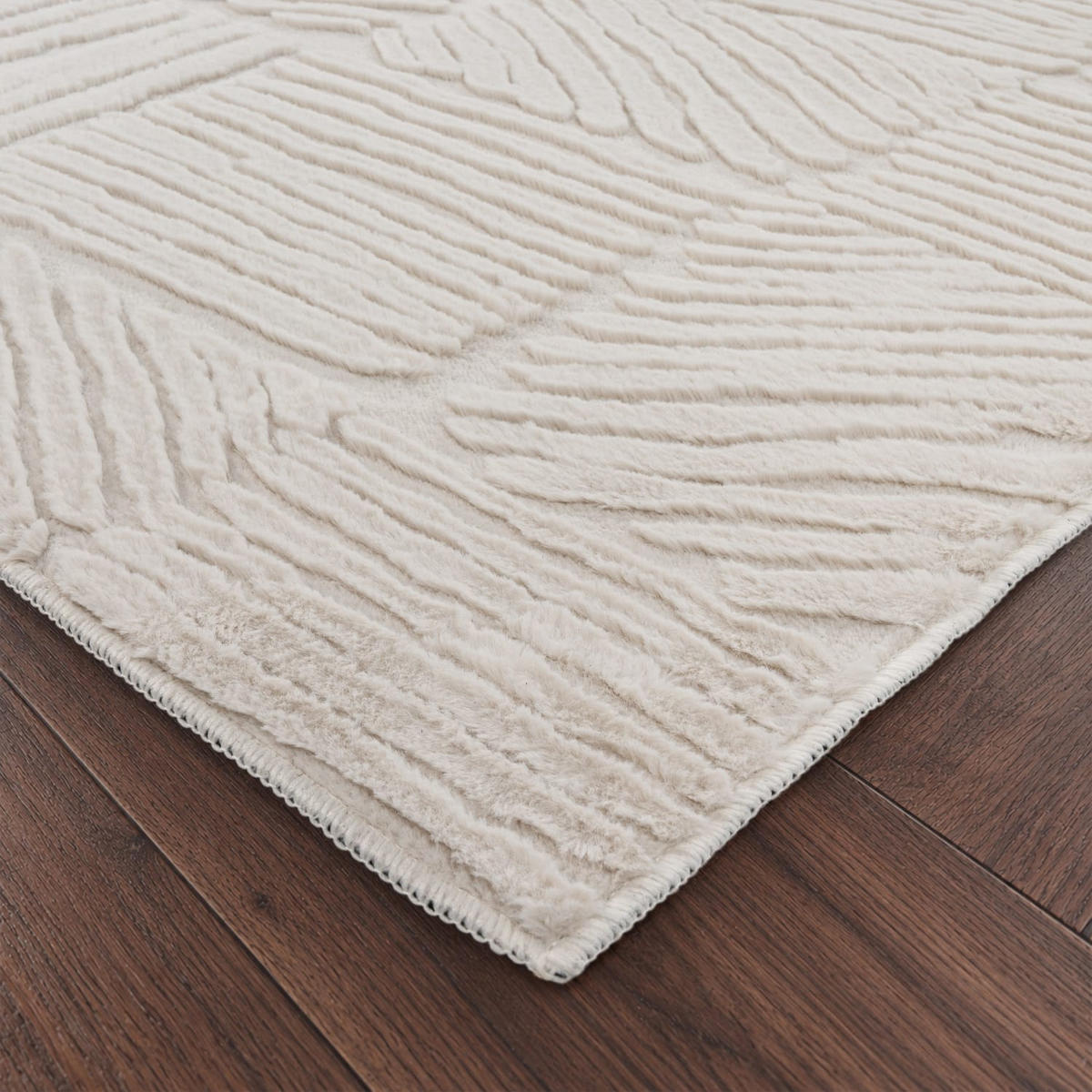 KURZFLORTEPPICH 120/160 cm Lelystad 529 - Creme, Kunststoff (120/160cm) - Paco Home