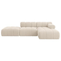ECKSOFA modulares Sofa Lizur-L1 - 285x160x70 cm Beige Cord - Beige, Holzwerkstoff/Textil (285/160cm) - ALTDECOR