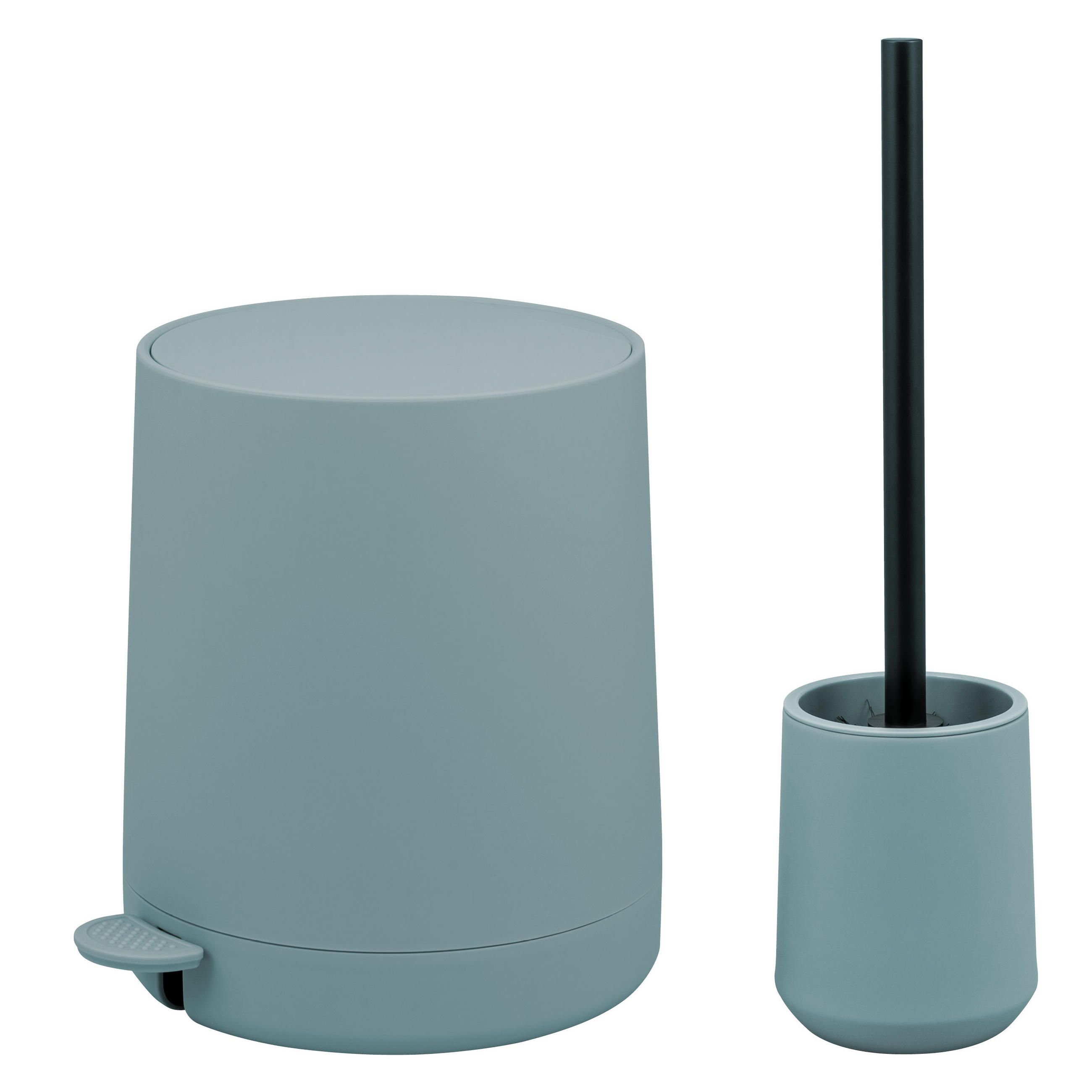 BAD-ACCESSOIRES-SET TESERO, Soft-Touch, hellblau - Hellblau, Kunststoff (22.5/25.5/25cm) - eluno