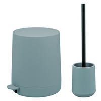 BAD-ACCESSOIRES-SET TESERO, Soft-Touch, hellblau - Hellblau, Kunststoff (22.5/25.5/25cm) - eluno
