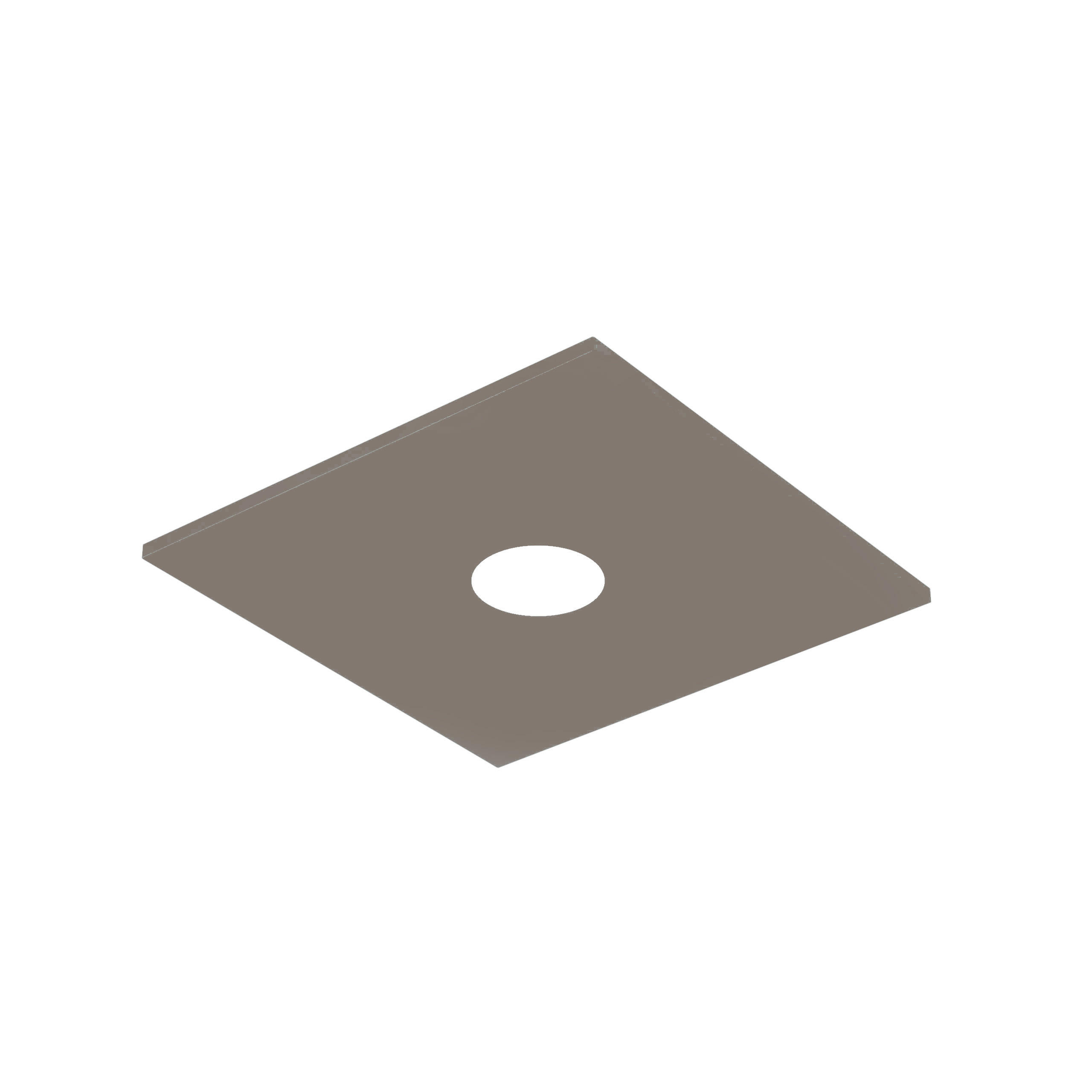 DECKENLEUCHTE - Graubraun, Metall (15/15/4cm) - Lumicom