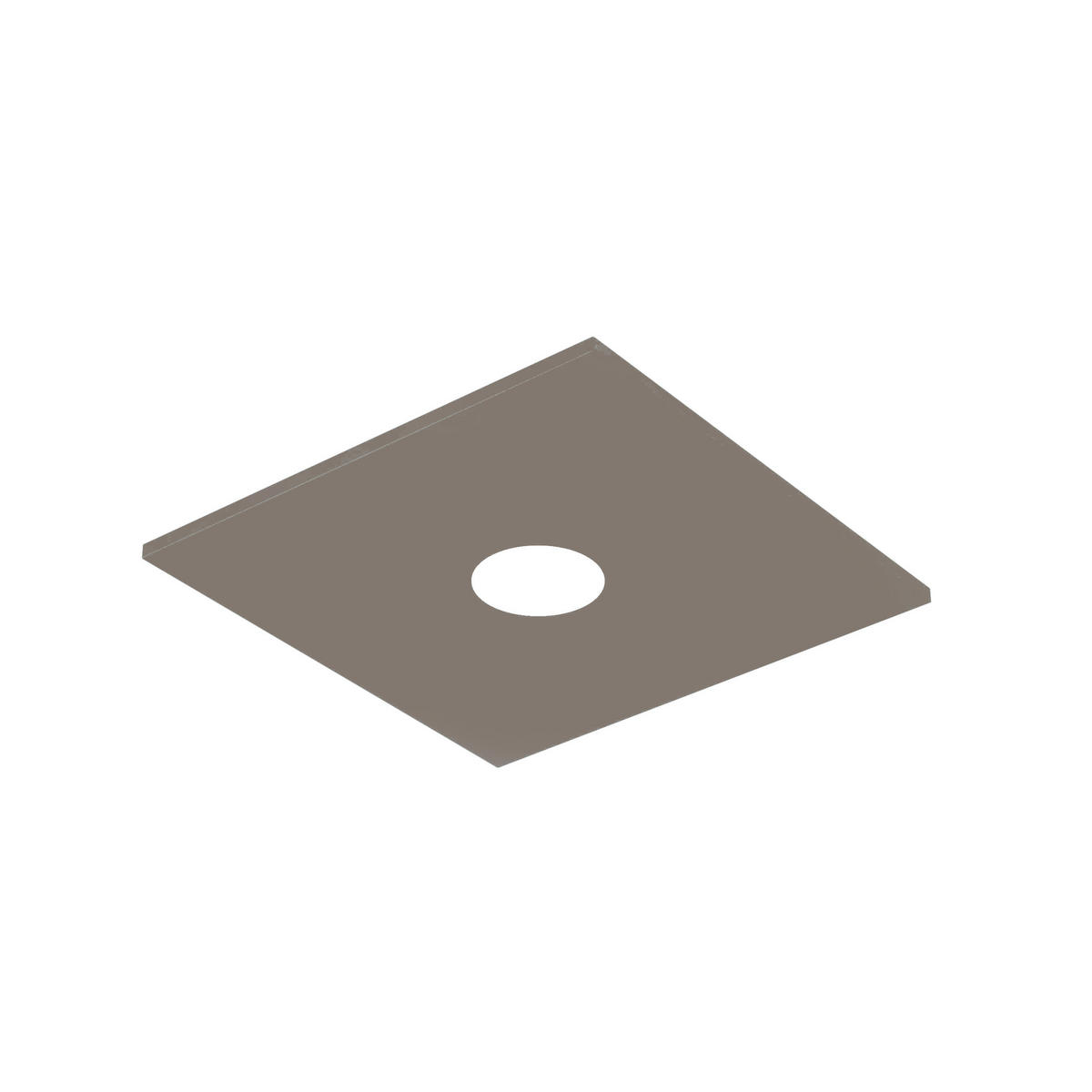 DECKENLEUCHTE - Graubraun, Metall (15/15/4cm) - Lumicom
