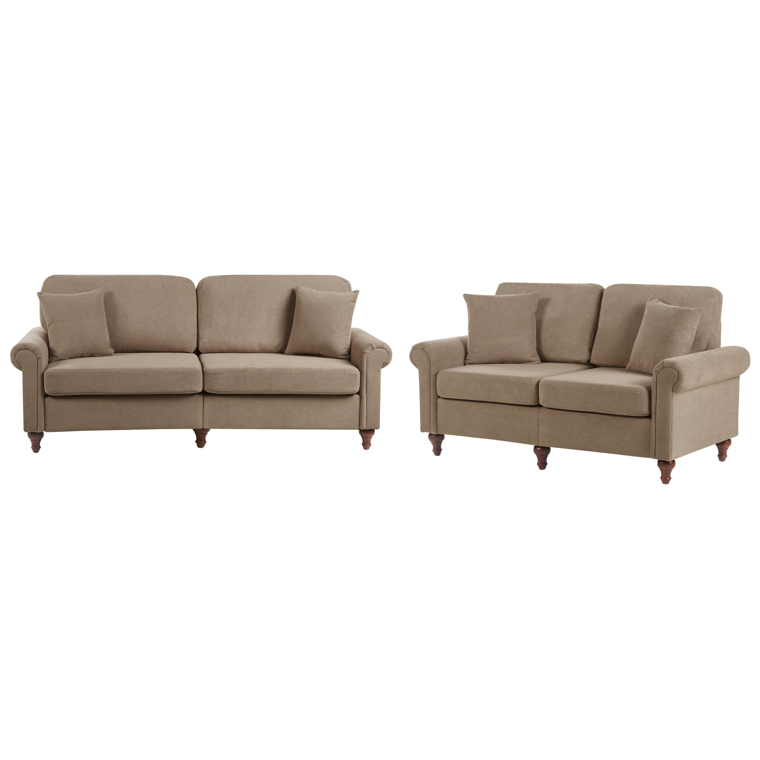 Beliani Sofa-Set Braun 195x84x76 cm