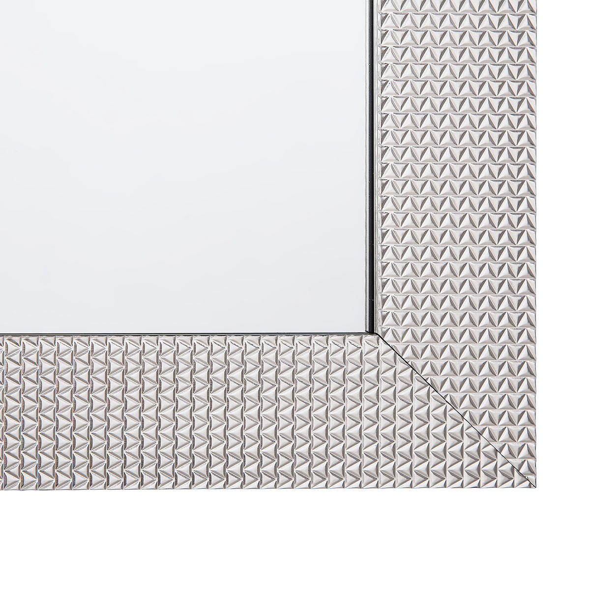WANDSPIEGEL silber rechteckig 50/130 cm Derval - Silberfarben, Kunststoff (50/130/3cm) - Beliani