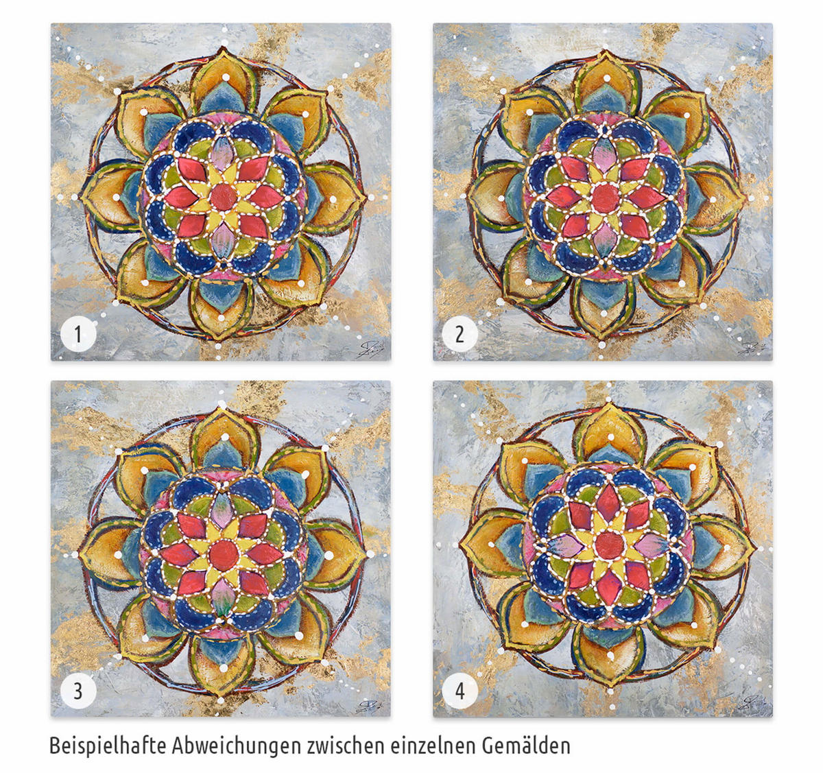 ACRYLBILD HANDGEMALT 80/80 cm - Multicolor, Holz/Textil (80/80cm) - KUNSTLOFT