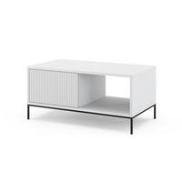 COUCHTISCH Eliza Weiß 90 x 50 cm mit einer Schublade - Weiß, Holzwerkstoff (50/90/45cm) - Vicco