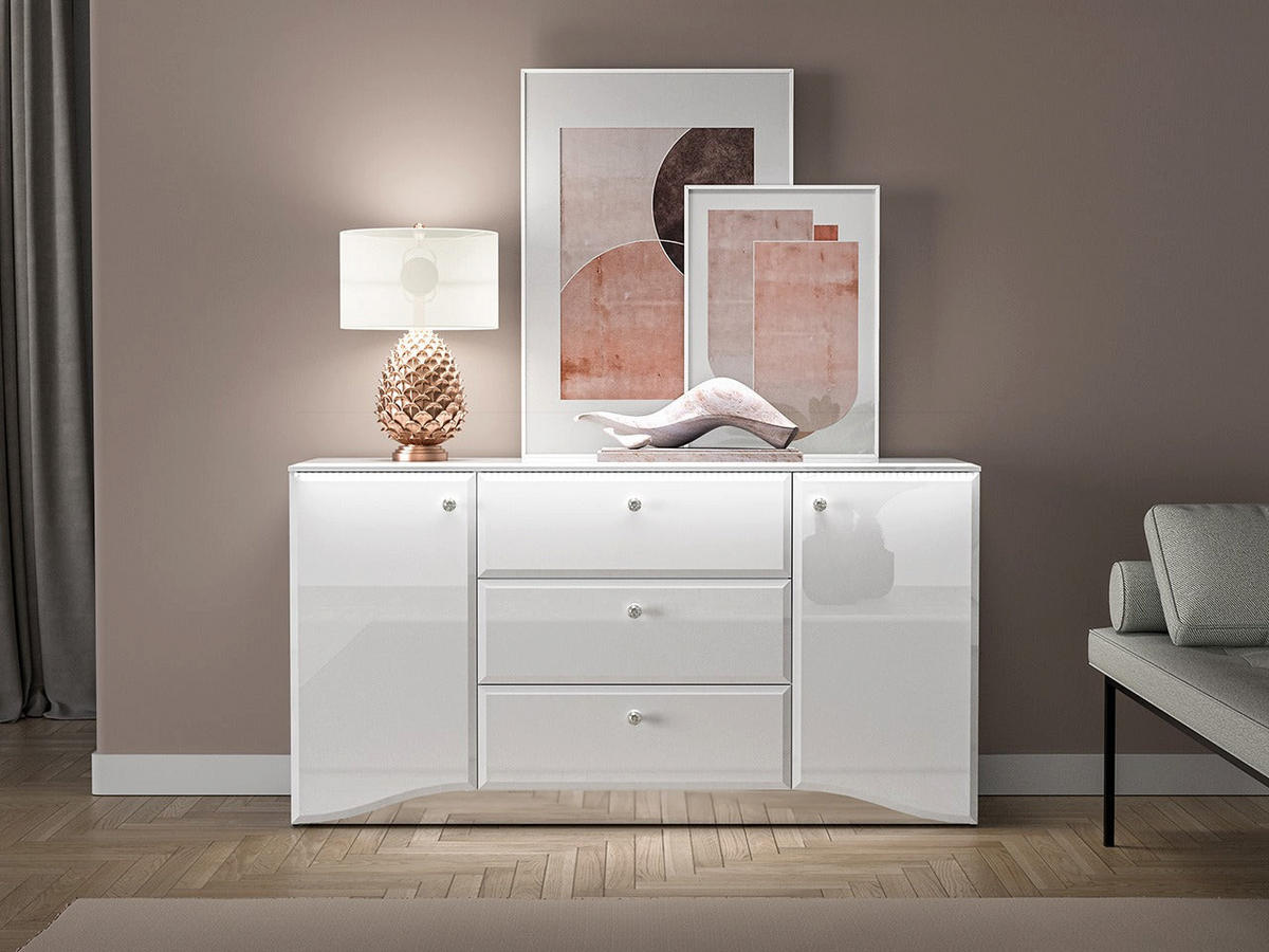 SIDEBOARD – 160 cm – Glamour – Eichefarben - Eichefarben, Holzwerkstoff (160/85/41cm) - hi-markt