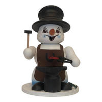 RAUCHFIGUR Schneemann Weiß Schmied 19 cm - Multicolor, Holz (15/19/0.1cm)