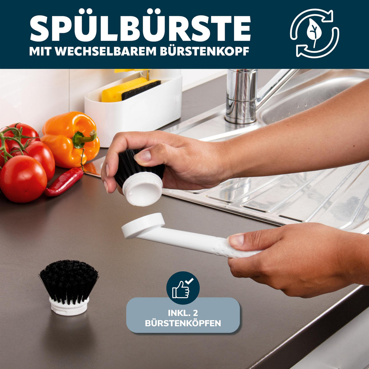 SPÜLBECKENORGANIZER, weiß - Weiß, Kunststoff (22/21/6.7cm) - bremermann