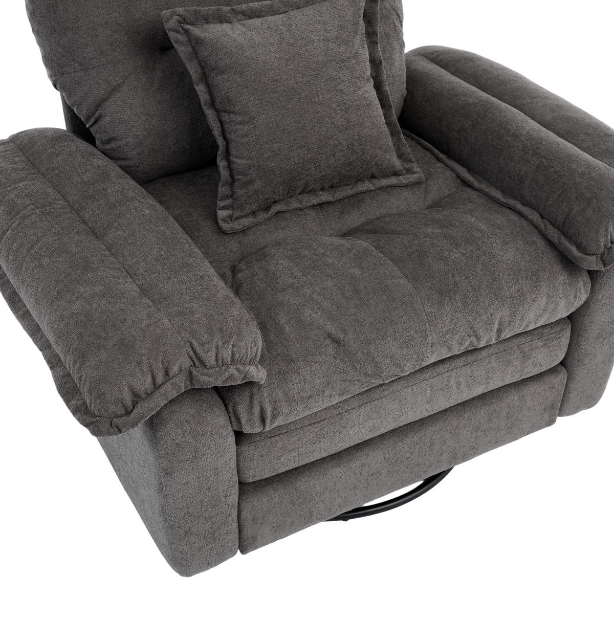 SESSEL 116/84/96 cm Grau aus Upholstered mit 360° Drehfunktion - Grau, Textil (84/96/116cm) - OKMYHOME