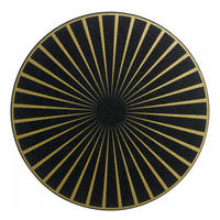 FILZ-TISCHSET Raini schwarz/gold durchmesser 40 cm - Schwarz, Textil (40/40cm) - Winkler