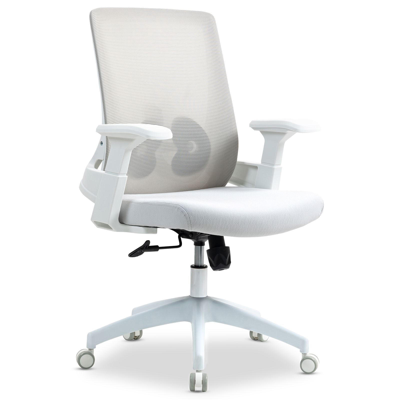 BÜRODREHSTUHL CAPVAL - Weiß, Kunststoff/Textil (65/106/65cm) - IDIMEX