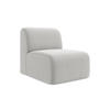 SOFAELEMENT Samt Stoff Grau - Silberfarben/Schwarz, Holzwerkstoff/Kunststoff (70/75/94cm) - Makamii