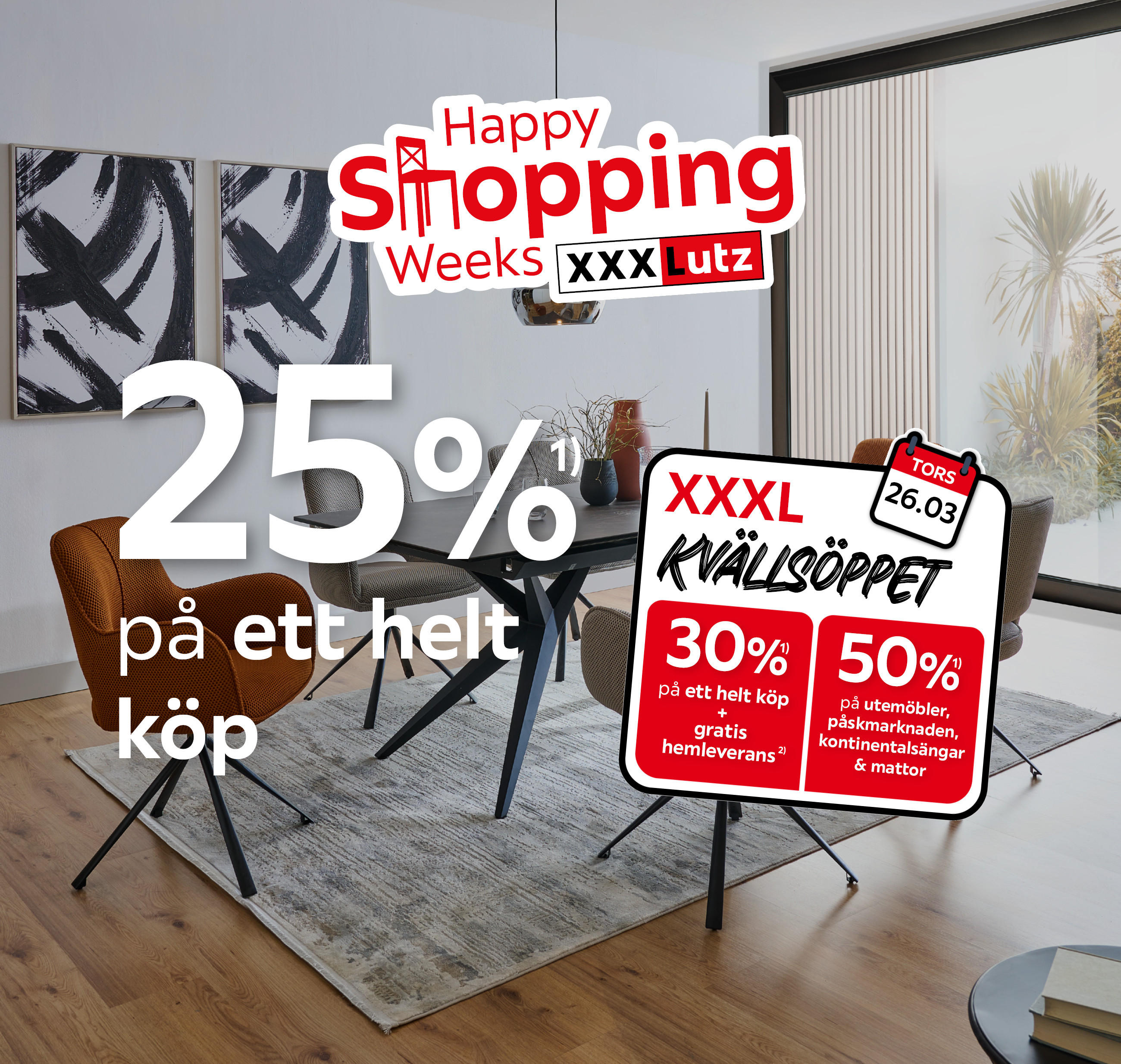 25%¹⁾ på ett helt köp