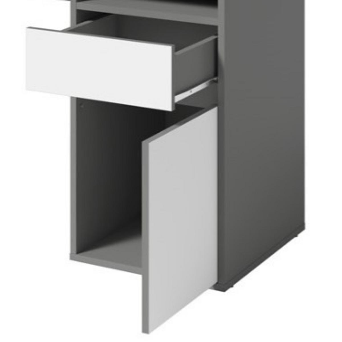 SCHREIBTISCH REGIS 120x53x75,5 cm Bürotisch Computertisch, Graphitfarben - Graphitfarben, Holzwerkstoff (53/120/75.5cm) - MASSENO