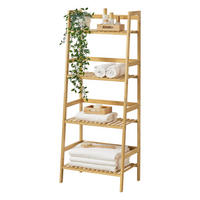 LEITERREGAL Vinje - Naturfarben, Holz (48/123/32cm) - [en.casa]