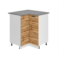 KÜCHENUNTERSCHRANK 90 cm SNP mit Arbeitsplatte, mit 1 Tür, Wotan-Eiche - Braun, Holz (90/85/90cm) - B BELINI GROUP