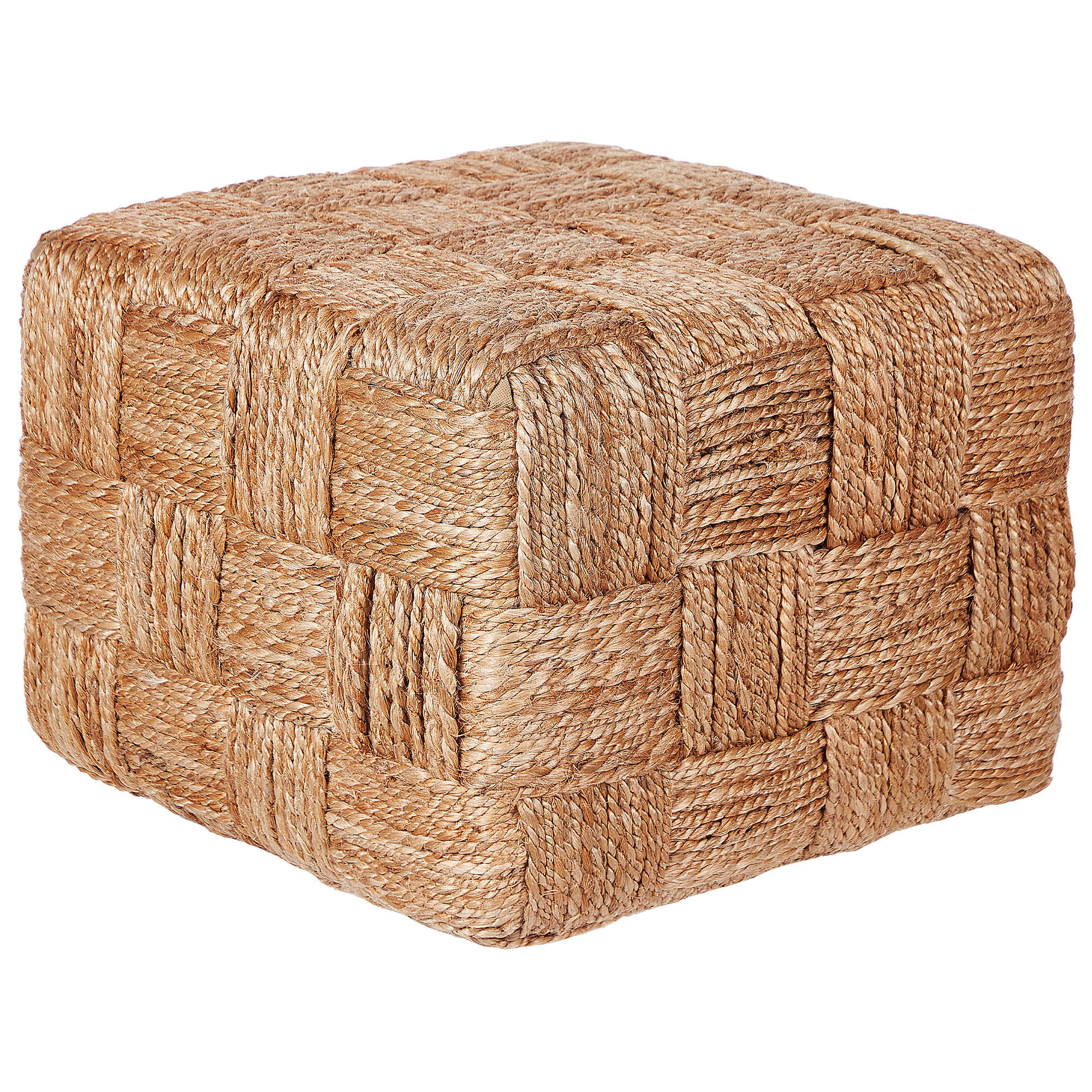 POUF Beige Hosri - Beige, Naturmaterialen (50/35/50cm) - Beliani