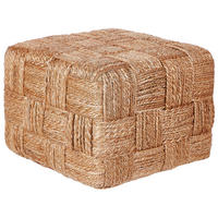 POUF Beige Hosri - Beige, Naturmaterialien (50/35/50cm) - Beliani