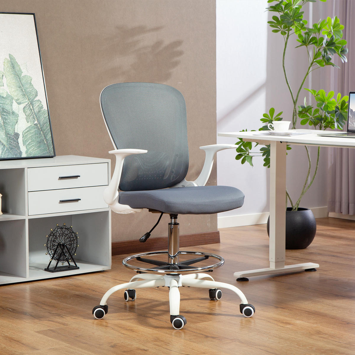 DREHSTUHL DE-11789 59x62x99-119 cm Grau - Grau, Metall (59/119/62cm) - ComfortXL