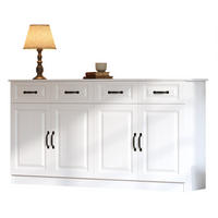 SIDEBOARD 160/35/80 cm weiß aus MDF mit 4 Schubladen und 4 Türen - Weiß, Holzwerkstoff (35/80/160cm) - OKWISH