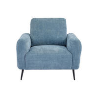 SESSEL mit gerader Rückenlehne - 1 Person - stoff - blau Letrosa - Blau, Textil (96/86/88cm) - Vente-Unique