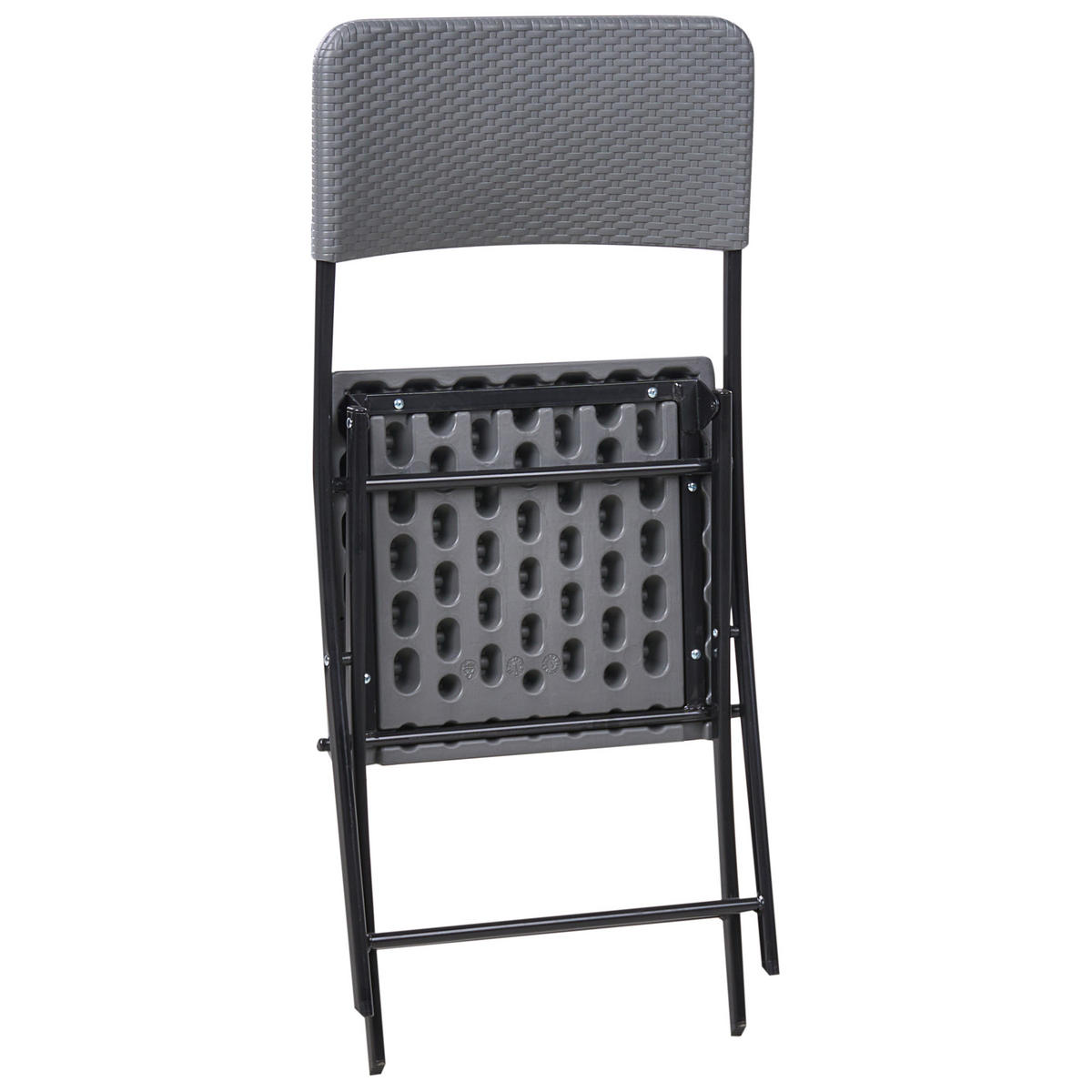 BISTRO-SET klappbar Grau Trappeto Trappeto - Grau, Kunststoff - Beliani