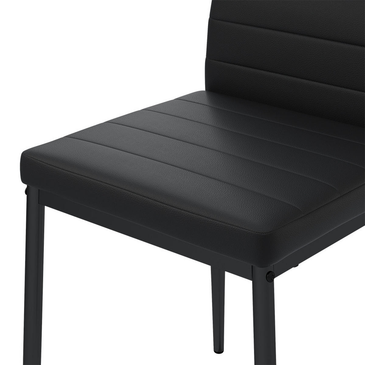 ESSZIMMERSTUHL Grand Schwarz 42.5 x 48 cm 4er Set - Schwarz, Kunststoff (42.5/96/48cm) - Vicco